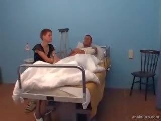 Sensational babes share huge boner in the hospital