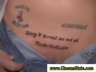 Chick gets tatted and fucked hard in insane session