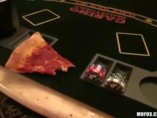Poker game ends up in a sweet sex film party