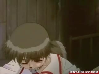 Bondage Hentai schoolgirl With Muzzle Gangbanged