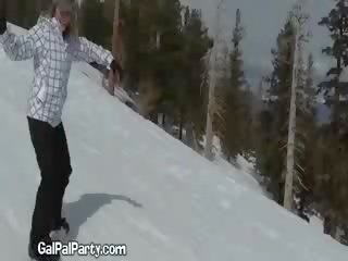 Funny model clips Melons On Ski Lift