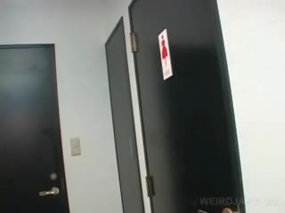Asian Teen feature vids Twat While Pissing In A Toilet