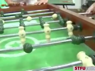 Foosball game turns coeds great and banteng
