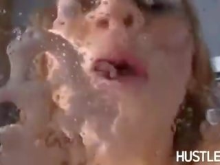 Oanständig smutsiga film film honung eve lawrence förvärvar sauced på henne mun immediately efter knull bra