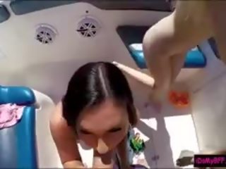 Gorgeous Besties Boat Party initiates Into A Nasty Group Fucking
